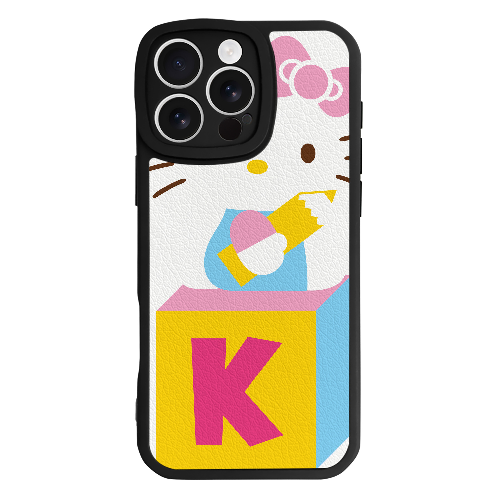 （画像用） Hello Kitty ハローキティ 【iPhone 16シリーズ対応】シリコンスマホケース（レザー調） 材質：シリコン